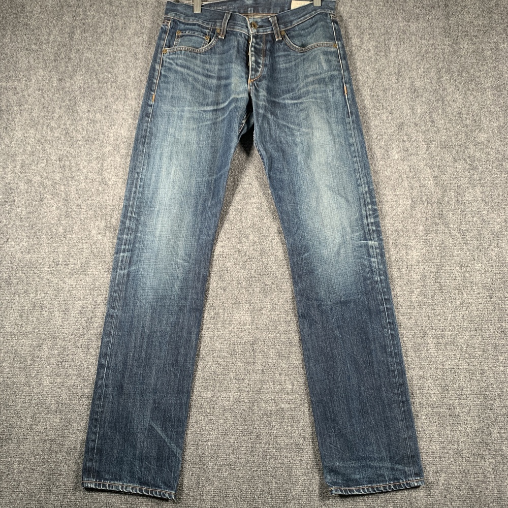 Rag & Bone Dover Jeans Mens 31x32 Blue Straight Leg Medium Wash Button Fly